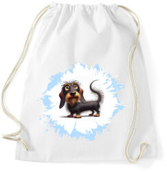 printfashion Drótszőrű tacskó - Sportzsák, Tornazsák - Fehér (15698368)