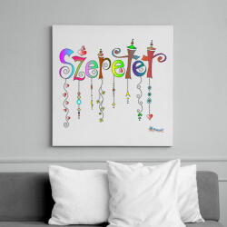 printfashion Szeretet - Vászonkép - Fehér (6622879)