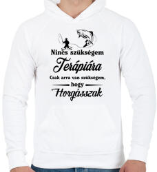printfashion Nincs szükségem. . - Férfi kapucnis pulóver - Fehér (2455969)