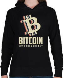 printfashion BITCOIN 4 EVER 51 - Női kapucnis pulóver - Fekete (6116135)