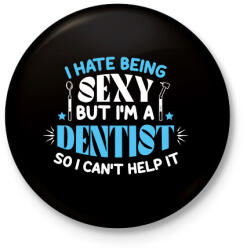 printfashion I'm a dentist - Kitűző, hűtőmágnes - Fekete (10357549)