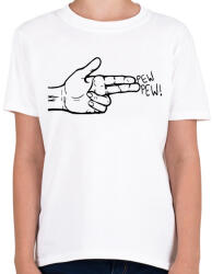 printfashion Pew Pew - Gyerek póló - Fehér (1275946)