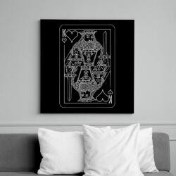 printfashion Kártya - Vászonkép - Fekete (7571726)