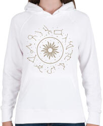 printfashion Horoszkóp minimal - Női kapucnis pulóver - Fehér (6277123)