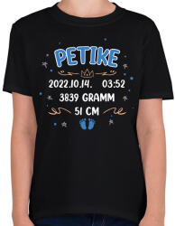 printfashion Baba adat - kisfiú - Gyerek póló - Fekete (10699515)
