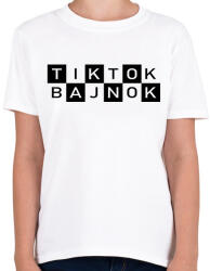 printfashion TikTok Bajnok - Gyerek póló - Fehér (1931575)