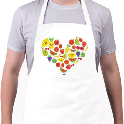 printfashion Gyümölcsös szív - Kötény - Fehér (6540826)