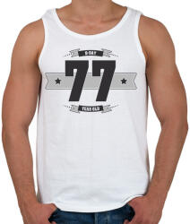 printfashion b-day-77-dark-lightgrey - Férfi atléta - Fehér (516174)