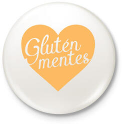 printfashion gluten-free-love-orange - Kitűző, hűtőmágnes - Fehér (3077442)