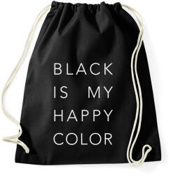 printfashion Black is my happy color - Sportzsák, Tornazsák - Fekete (2854977)