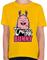 printfashion Crazy Bunny - Gyerek póló - Sárga (2401408)