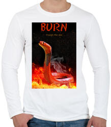 printfashion BURN trough the skin - Férfi hosszú ujjú póló - Fehér (16203890)