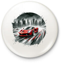 printfashion Ferrari - Kitűző, hűtőmágnes - Fehér (15535687)