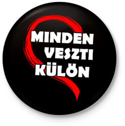 printfashion Minden értelmét veszti! - Kitűző, hűtőmágnes - Fekete (6072359)