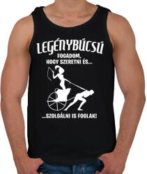 printfashion Legénybúcsú - szeretni és szolgálni - Férfi atléta - Fekete (5255329)