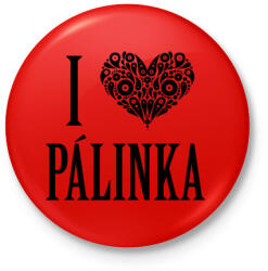 printfashion I Love Pálinka - Kitűző, hűtőmágnes - Piros (3560114)