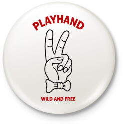 printfashion Playboy hand - Kitűző, hűtőmágnes - Fehér (3083610)