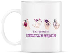 printfashion Nincs lehetetlen - Műkörmös vagyok - Bögre - Fehér (6558111)