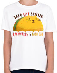 printfashion Taco Cica - Gyerek póló - Fehér (15466126)