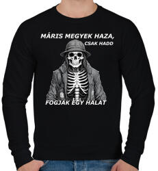 printfashion máris megyek haza, csak. . . - Férfi pulóver - Fekete (15783482)