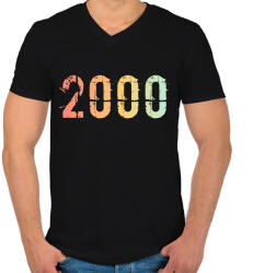 printfashion 2000 - Férfi V-nyakú póló - Fekete (11835654)
