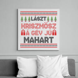 printfashion Lászt kriszmösz karácsonyi mintás fehér póló - Vászonkép - Fehér (10944705)