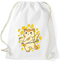 printfashion Hulahoppos cica - Sportzsák, Tornazsák - Fehér (9612560)