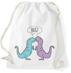 printfashion Dínó ölelés - Sportzsák, Tornazsák - Fehér (11679147)