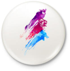 printfashion Wildcolours - Kitűző, hűtőmágnes - Fehér (3074855)