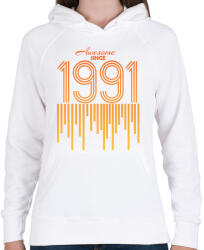 printfashion 1991 - Női kapucnis pulóver - Fehér (12156651)