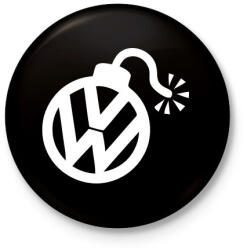 printfashion VW Bomb - Kitűző, hűtőmágnes - Fekete (3098113)
