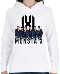 printfashion MONSTA X - Női kapucnis pulóver - Fehér (16591385)