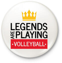printfashion Legends are playing volleyball - Kitűző, hűtőmágnes - Fehér (7160903)