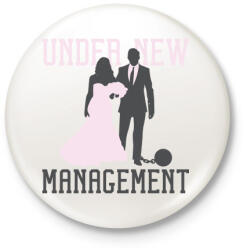 printfashion Házasság - Kitűző, hűtőmágnes - Fehér (5223247)