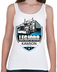 printfashion Legjobb kamionsofőr - Női atléta - Fehér (6547236)