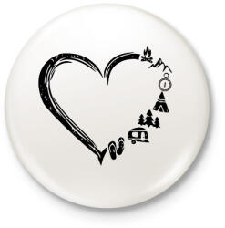 printfashion outdoor szív - Kitűző, hűtőmágnes - Fehér (13030182)