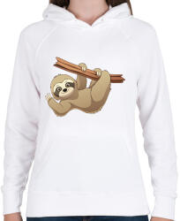 printfashion lajhár - Női kapucnis pulóver - Fehér (14436683)