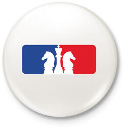 printfashion Sakk - Kitűző, hűtőmágnes - Fehér (7453410)