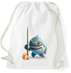 printfashion Bébi cápa biliárdozik - Sportzsák, Tornazsák - Fehér (11871210)