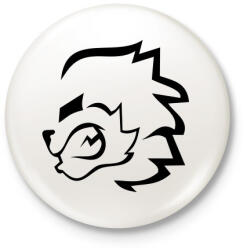 printfashion stencil oroszlán - Kitűző, hűtőmágnes - Fehér (3076339)