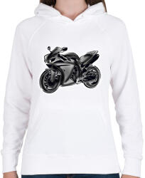 printfashion R1 - Női kapucnis pulóver - Fehér (2846212)
