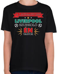printfashion Liverpool szurkoló - Gyerek póló - Fekete (10863028)