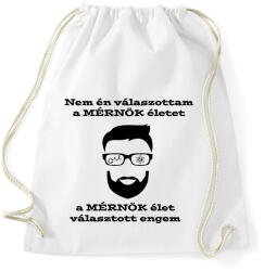 printfashion Mérnök élet - Sportzsák, Tornazsák - Fehér (1800192)