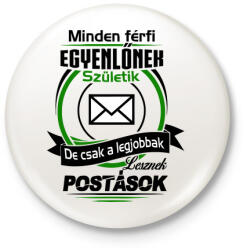 printfashion Postás - Kitűző, hűtőmágnes - Fehér (3077594)