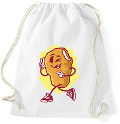 printfashion Chicken nuggets - Sportzsák, Tornazsák - Fehér (9443930)