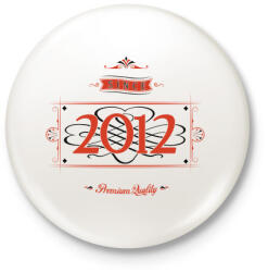 printfashion since-2012-red-black - Kitűző, hűtőmágnes - Fehér (3076585)