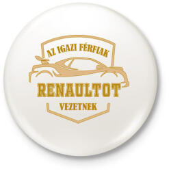 printfashion Renault sofőr - Kitűző, hűtőmágnes - Fehér (4996940)