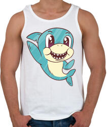 printfashion Baby shark - Férfi atléta - Fehér (6348090)