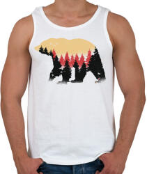 printfashion Medve - Férfi atléta - Fehér (5095415)