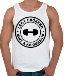 printfashion Légy erősebb, mint a kifogásaid - Férfi atléta - Fehér (4319264)